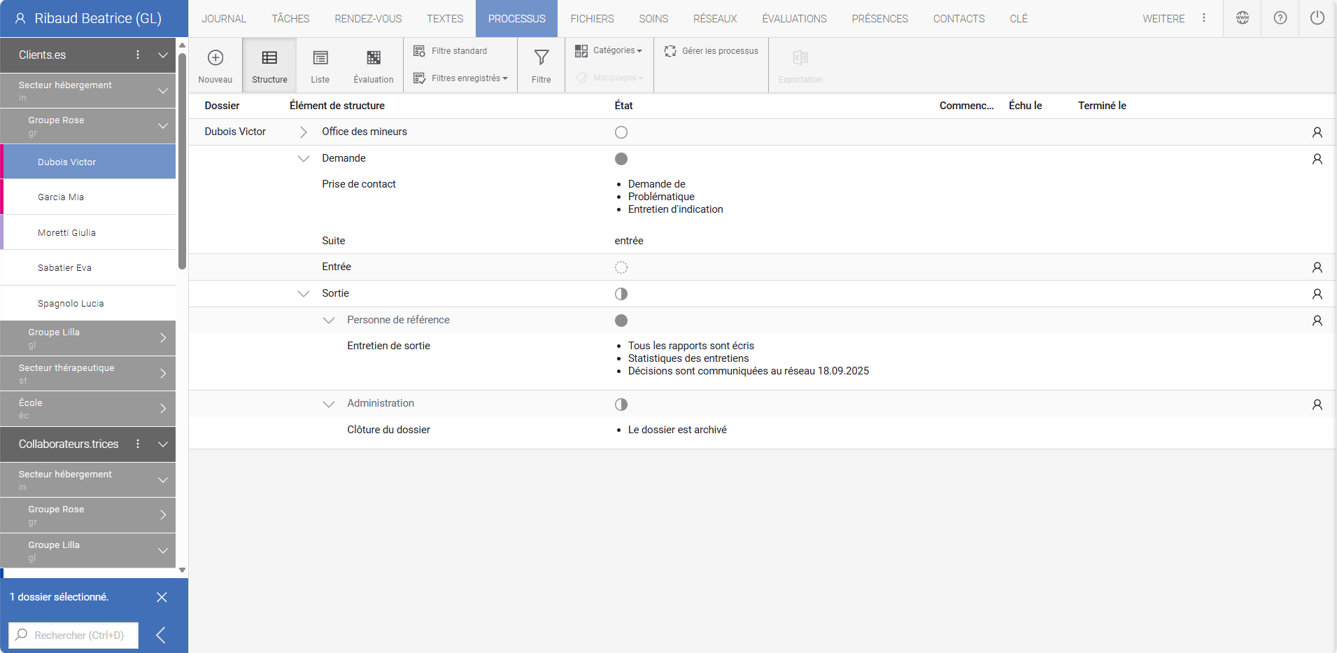 Screenshot Prozesse FR