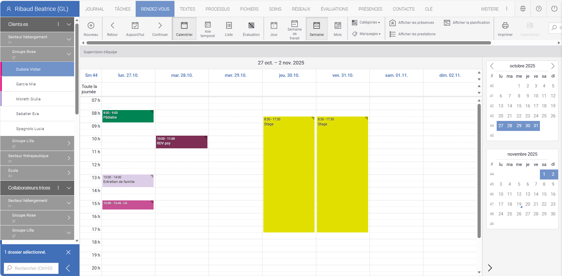 Screenshot Termine FR