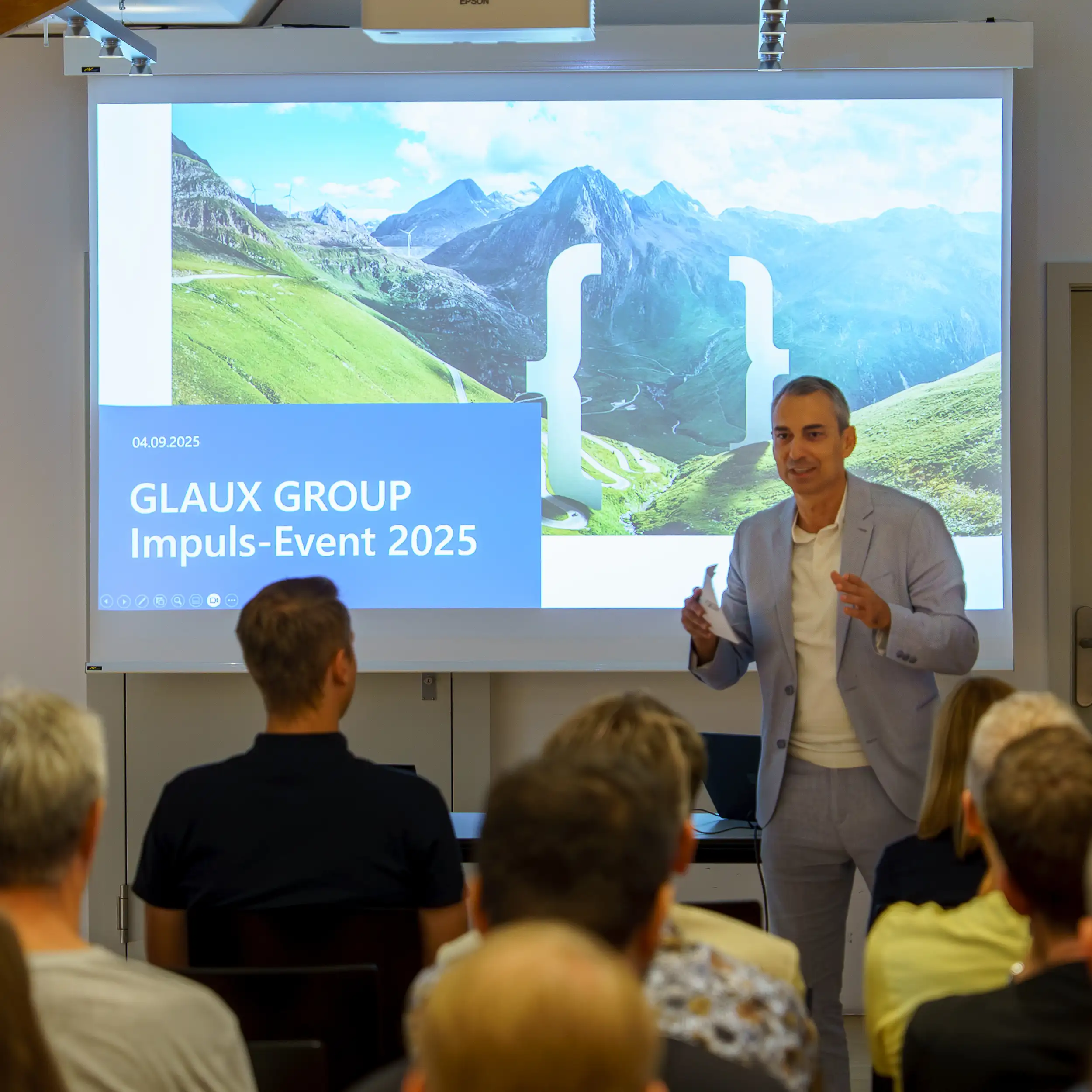 Andreas Gertsch, CSO, at the Impuls Event in Bern